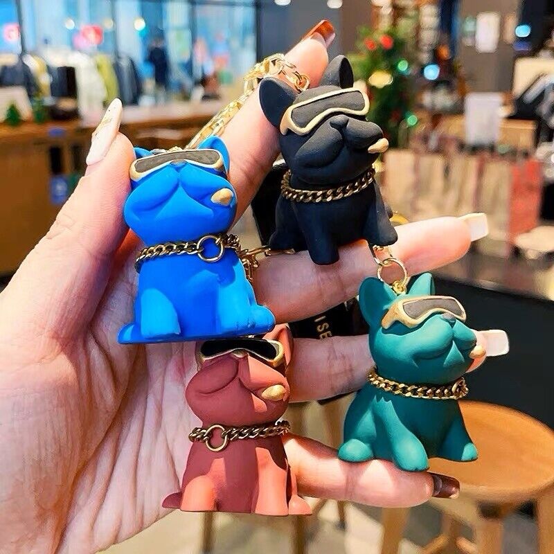 French Bulldog Keychain Cartoon Anime Keychain Backpack Gifts